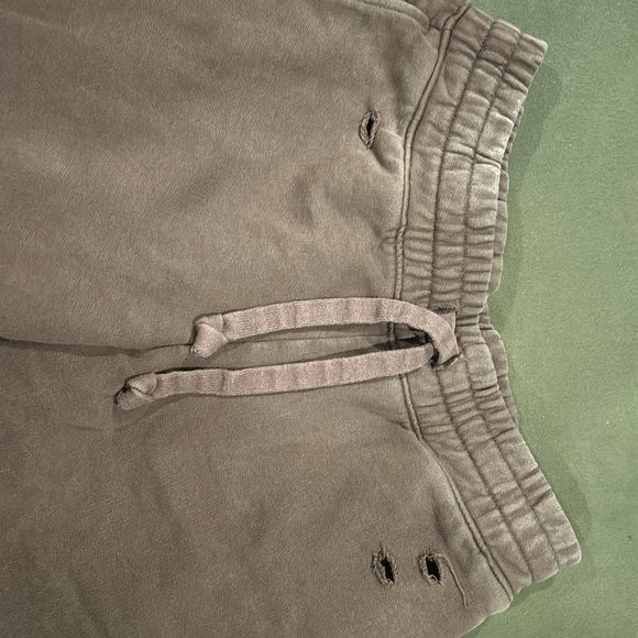 COPY - Dark chocolate wide leg ripped sweatpants - Picture 3 of 4